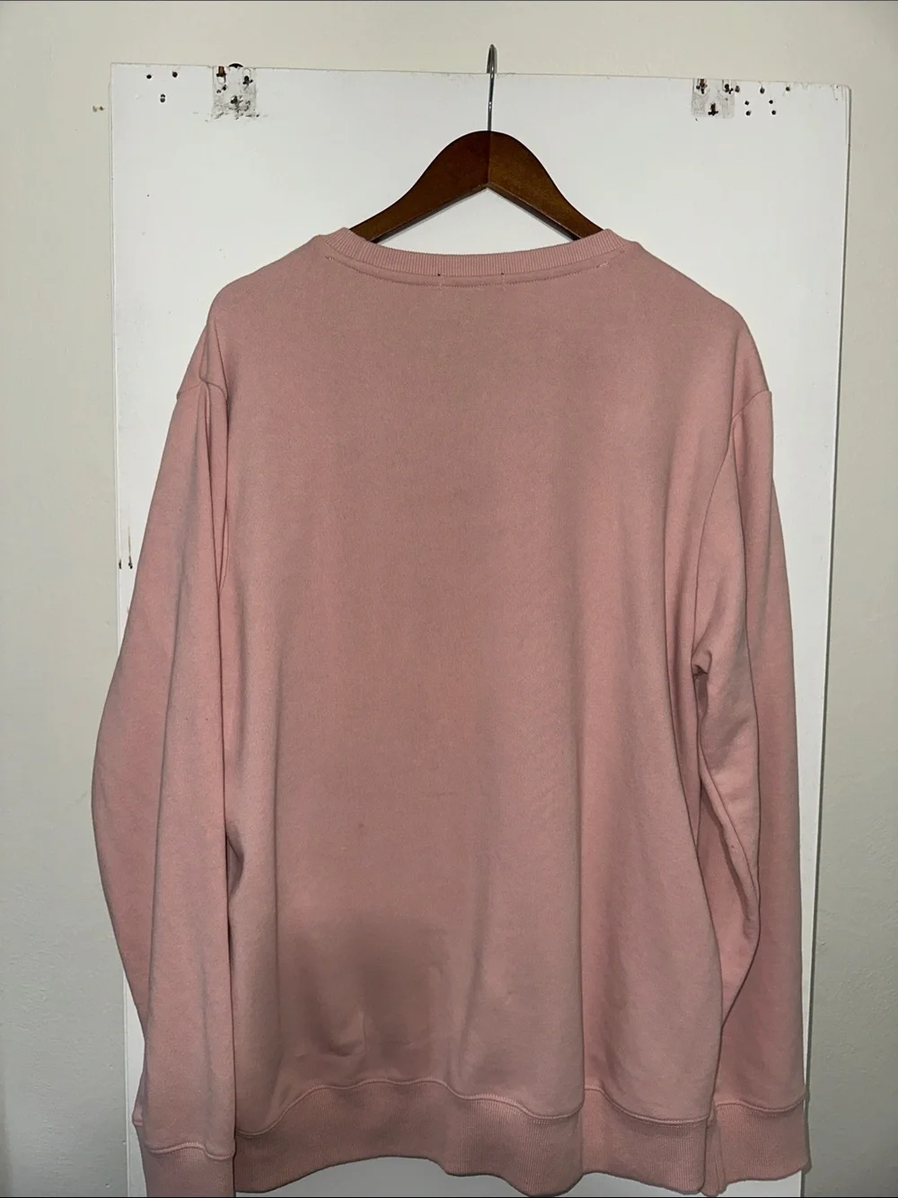 True Religion Men’s Pink Crewneck Sweatshirt with White Logo